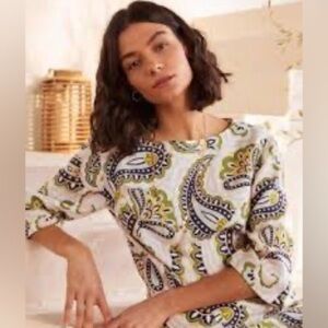 Boden Paisley Linen Tunic